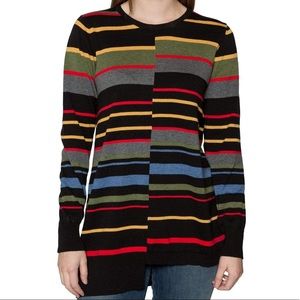 Sogi Interrupted Striped Tunic Sweater